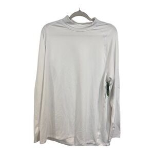 DSG Mens LS CWC Mock Neck Base Layer White Compression Shirt 2XL DAM59601 NEW